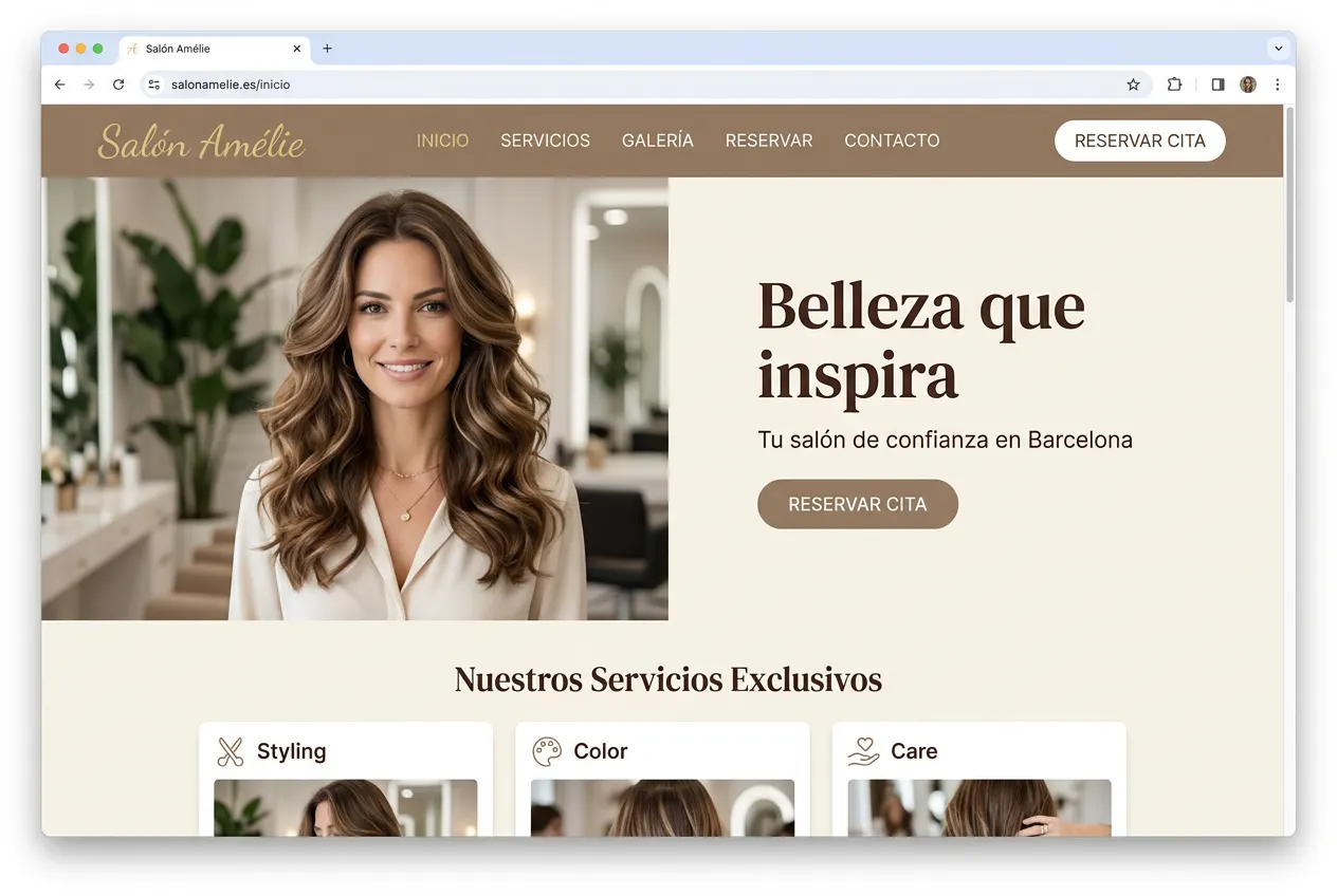 Demo de web para Salón Amélie