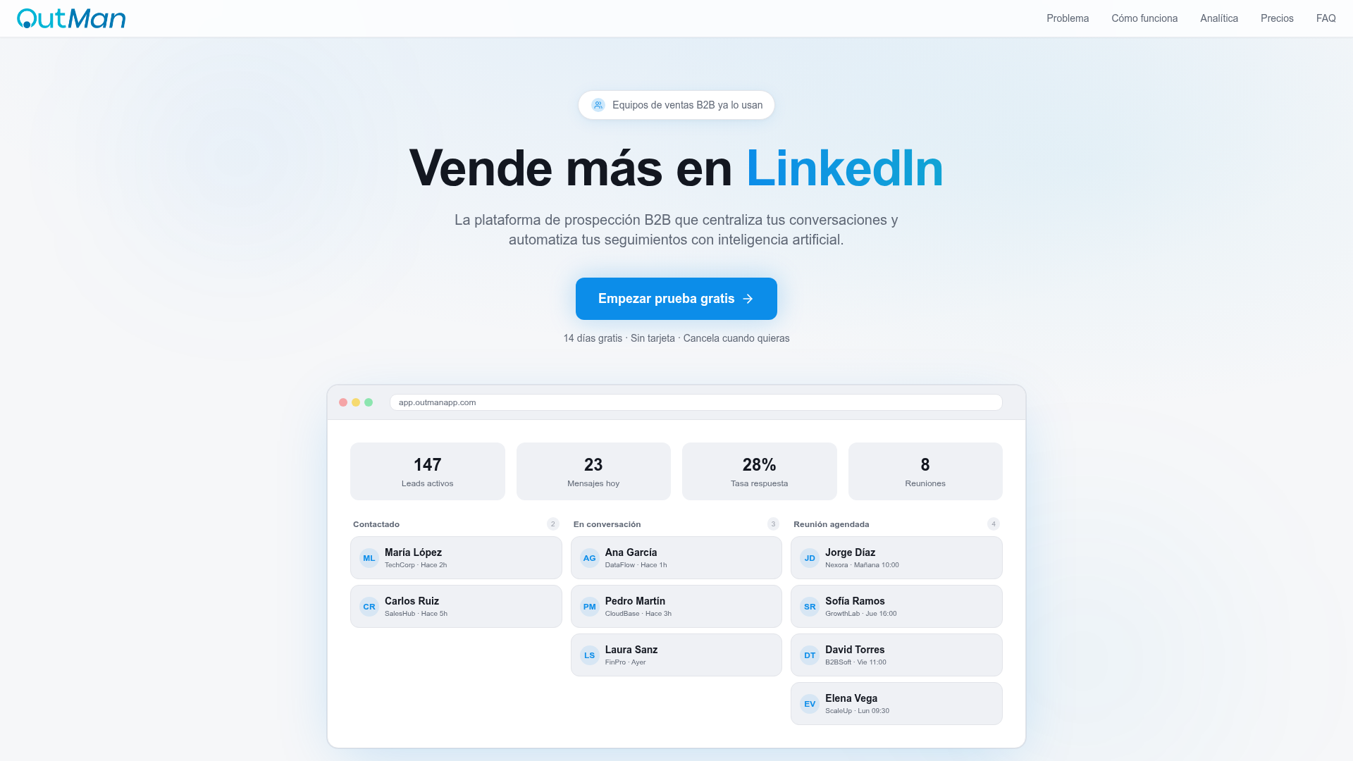 OutMan — Landing Page